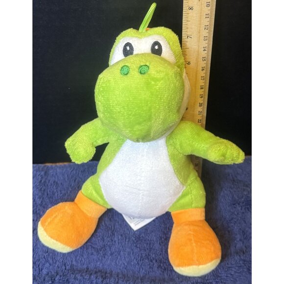 Super Mario Yoshi Plush Toy 7" Green Orange Stuffed Animal For Kids - Picture 3 of 4